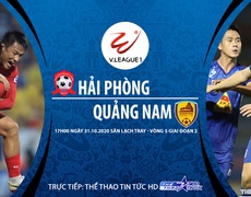 Bóng đá Việt Nam: Nhận định bóng đá nhà cái Hải Phòng vs Quảng Nam vòng 5 giai đoạn 2 V-League 2020