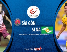 Nhận định bóng đá nhà cái Sài Gòn đấu với SLNA. BĐTV trực tiếp bóng đá V League 2020